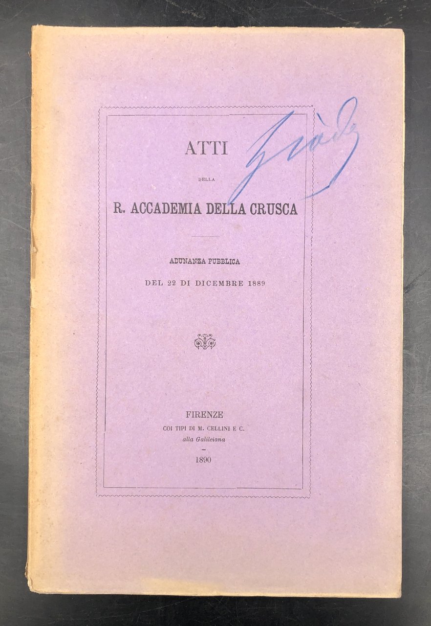 ELOGIO del Segretario Cesare GUASTI letto dall'Accademico Residente Isidoro Del …