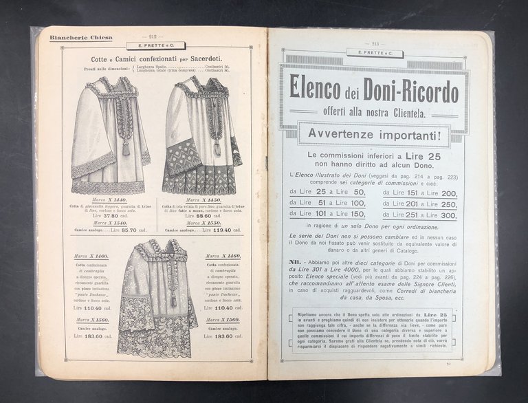 Fabbriche TELERIE E. FRETTE & C Monza. CATALOGO n. 49, …