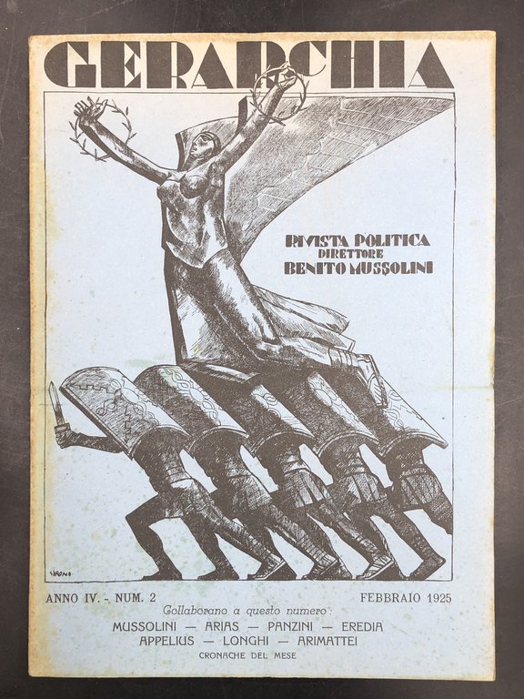 GERARCHIA. Rivista politica. Direttore Benito MUSSOLINI. Annate complete 1925 (anno …