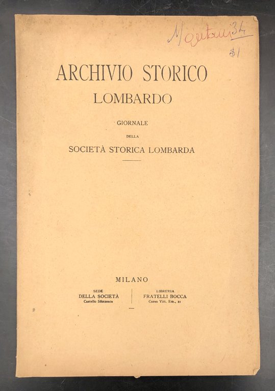 GIUSEPPE MONTANI. Lettere e ricordi INEDITI. Stralcio da: Archivio storico … | Immagine Gallery 1