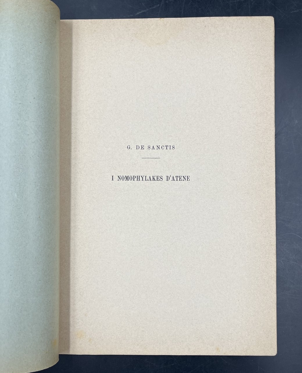 I NOMOPHYLAKES d'ATENE. Estr. orig. da "Entaphia. In memoria di …