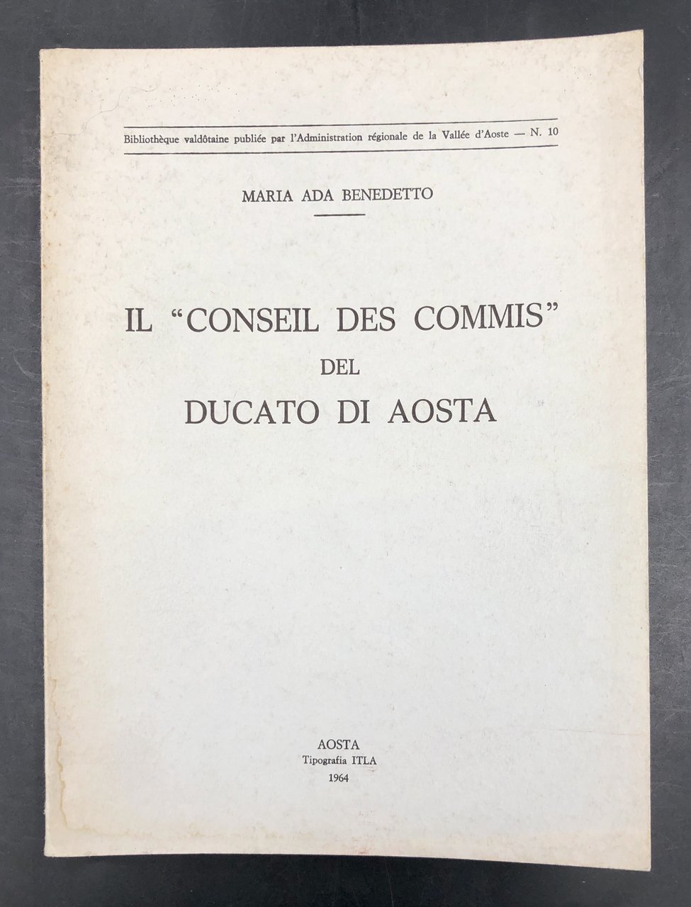 Il "CONSEIL des COMMIS" del Ducato di AOSTA.