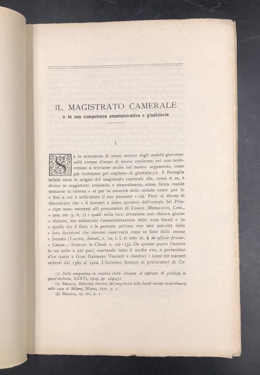 IL MAGISTRATO CAMERALE e la sua competenza amministrativa e giudiziaria.· …