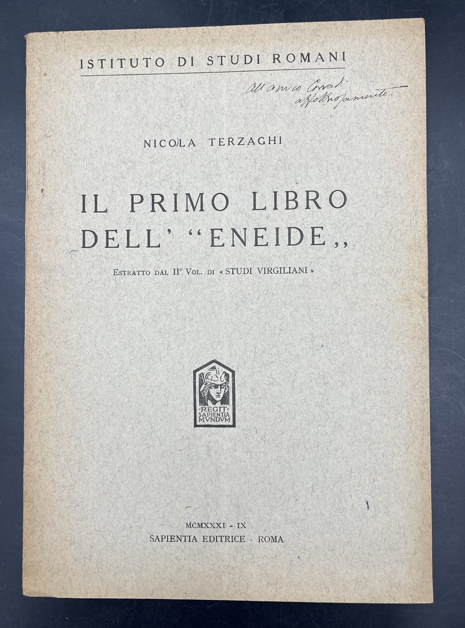 IL PRIMO LIBRO dell'ENEIDE. Estratto orig. da II° vol. di …
