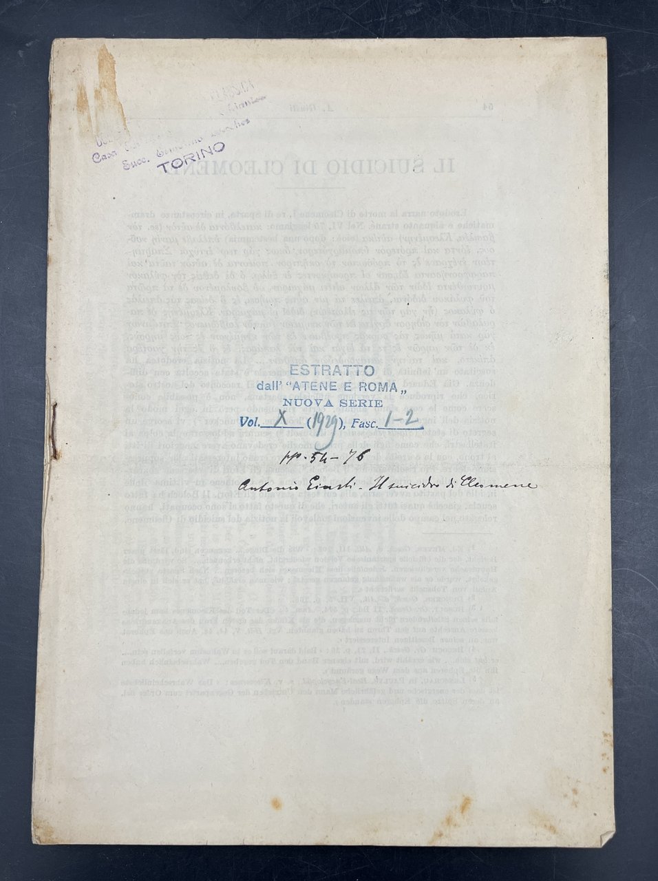 IL SUICIDIO di CLEOMENE [re di Sparte dal 521 al …