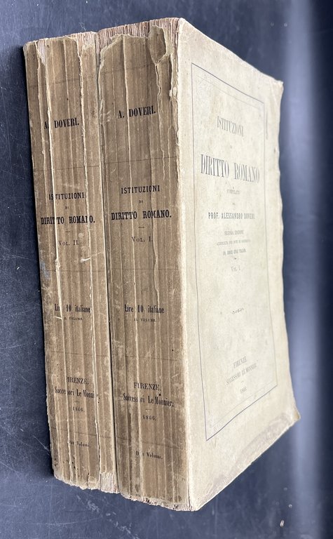 ISTITUZIONI di DIRITTO ROMANO. Seconda edizione, accresciuta per note di …
