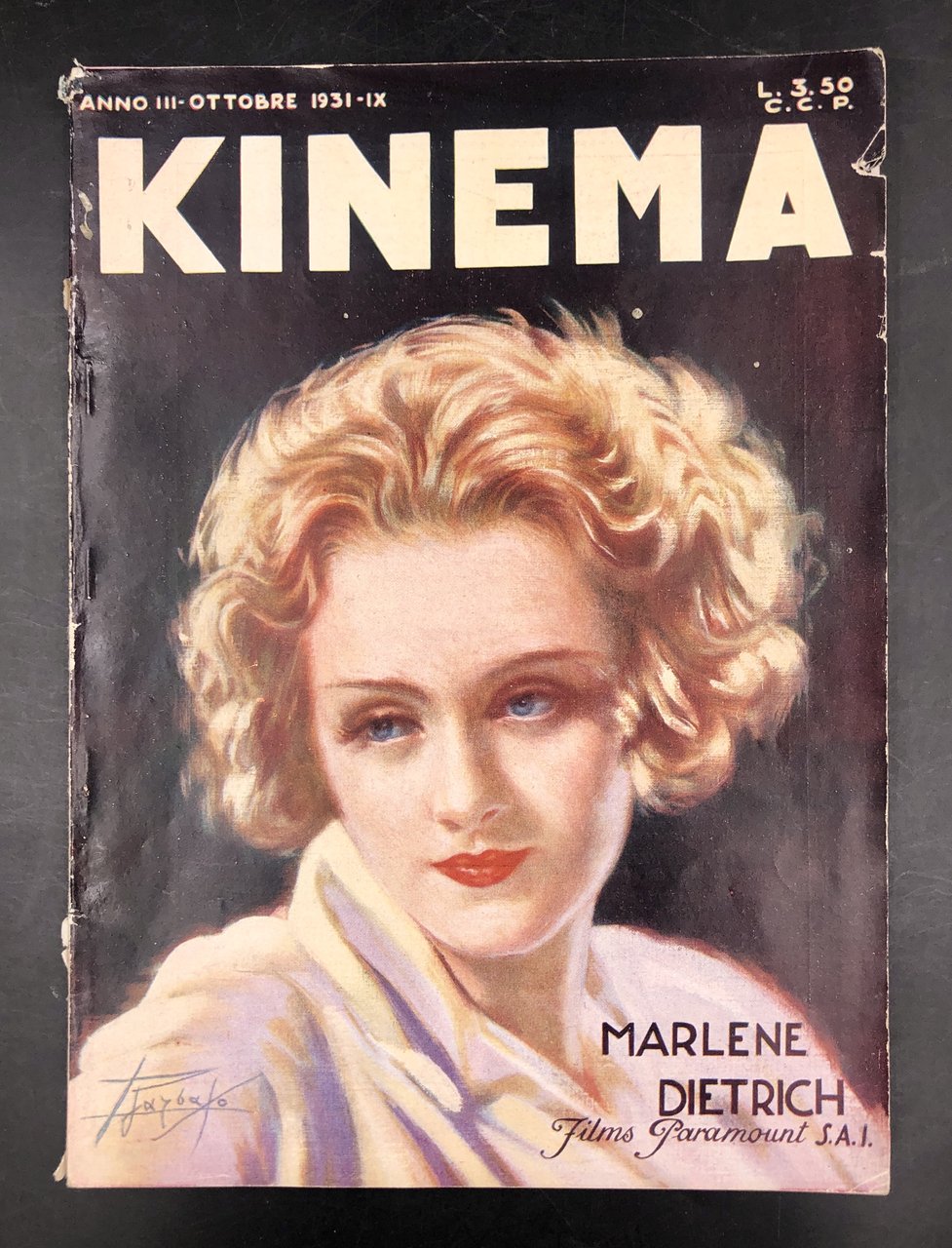 KINEMA. Rivista mensile illustrata di cinematografia. Anno III, ottobre 1931. …