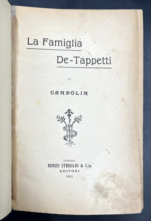 La FAMIGLIA DE-TAPPETTI. Si vebde a benefizio d'una povera famiglia: …