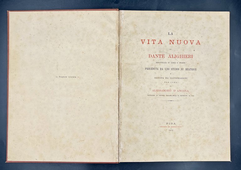 La VITA NUOVA di Dante Alighieri riscontrata su Codici e …