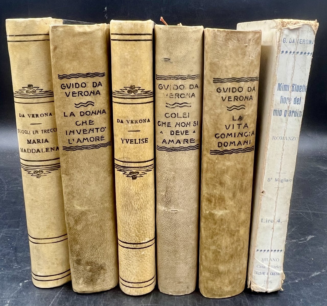 Lotto di 5 opere in speciali legature: 1) La VITA …