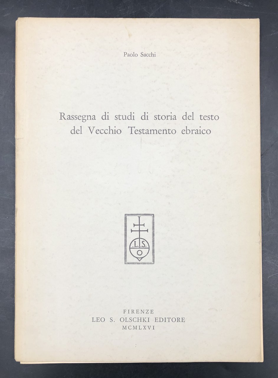 Rassegna di studi di STORIA del VECCHIO TESTAMENTO EBRAICO. Estratto …