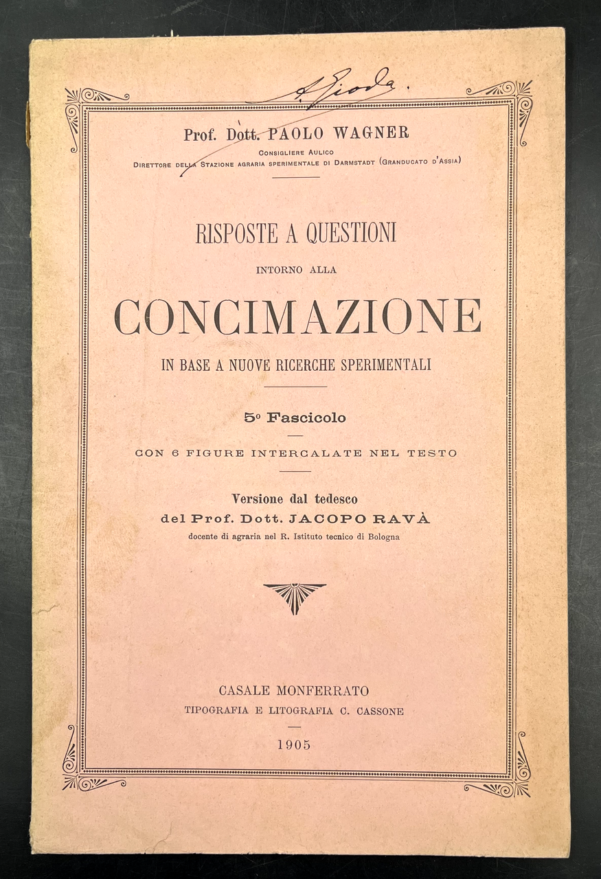 Risposte a questioni intorno alla CONCIMAZIONE in base a nuove …