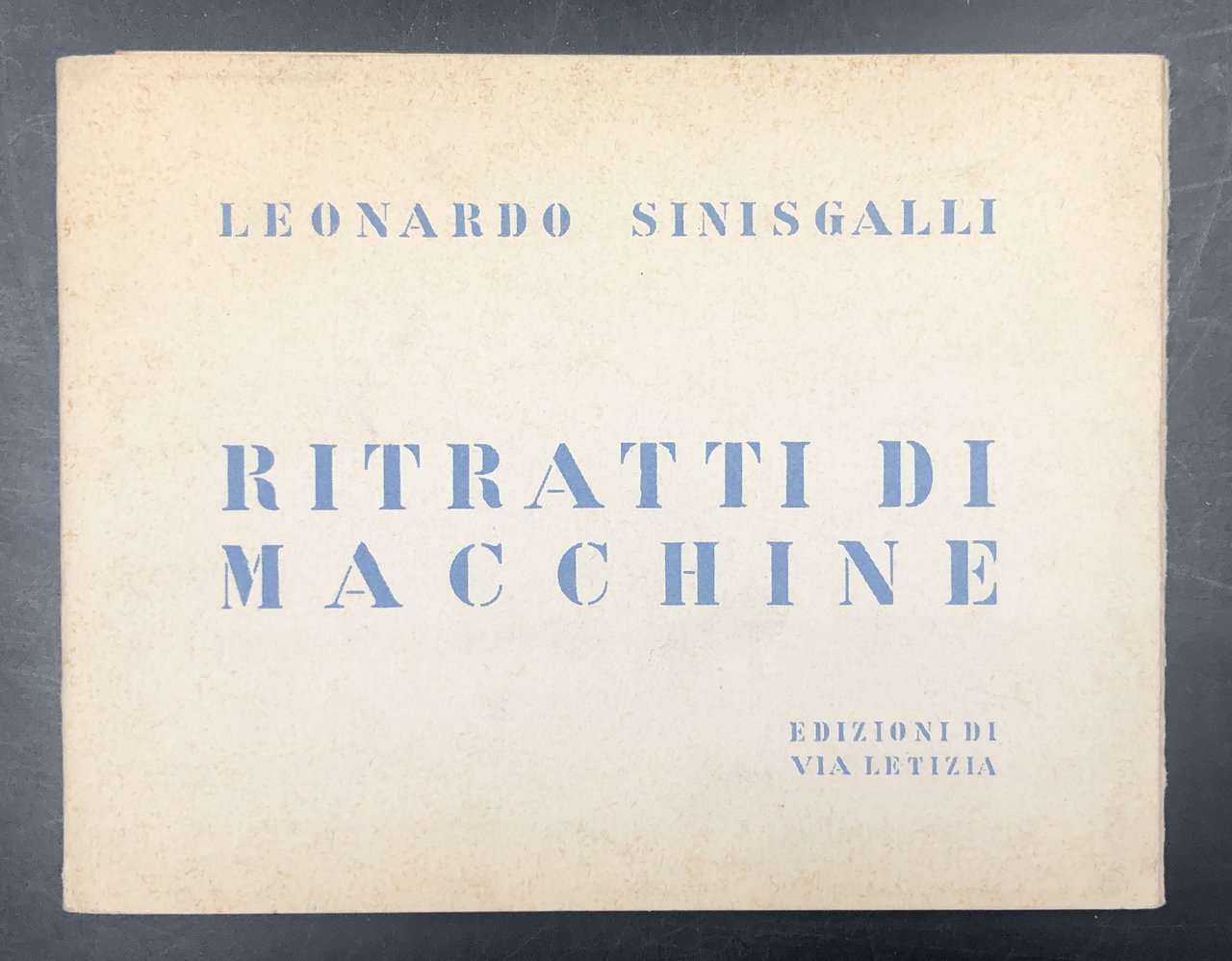 RITRATTI di MACCHINE. Edizioni di via Letizia a cura di …