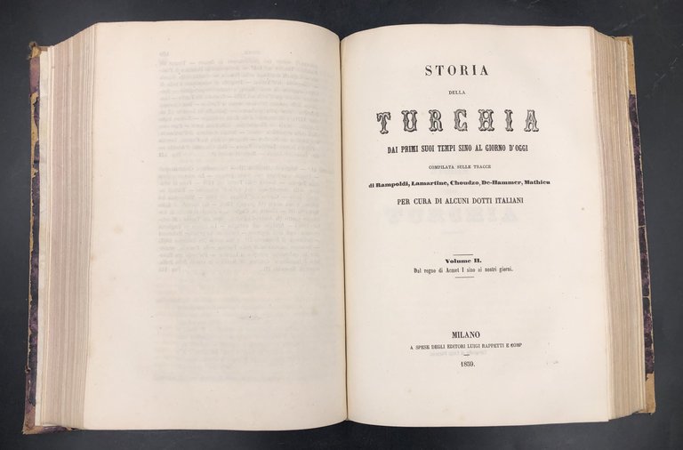 Storia della TURCHIA dai primi suoi tempi sino al giorno …