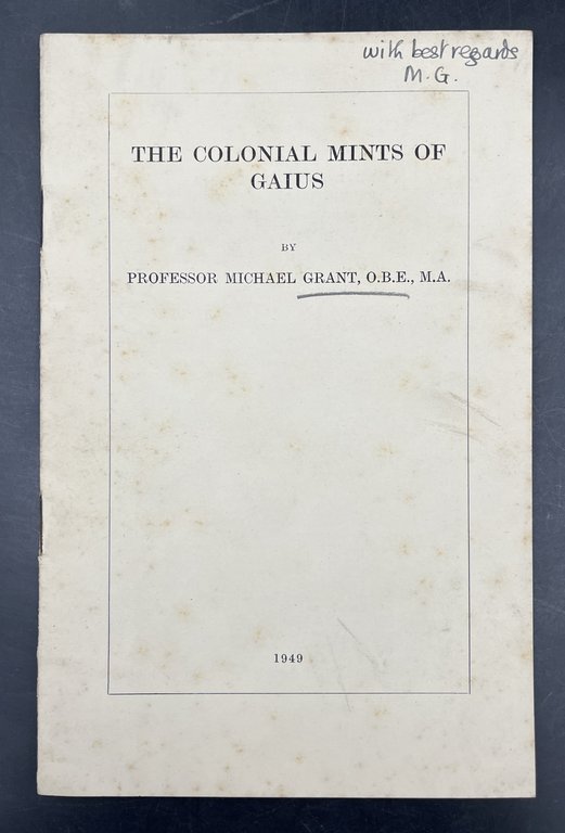 The COLONIAL MINTS of GAIUS + COMPLEX SYMBOLISM and NEW …