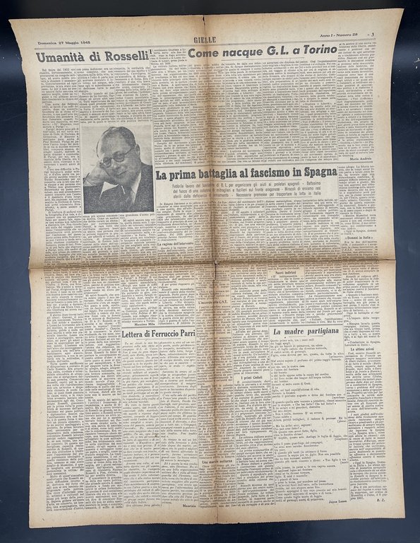 Umanità di ROSSELLI. In: GIELLE. Anno 1°, n. 28, 27 …