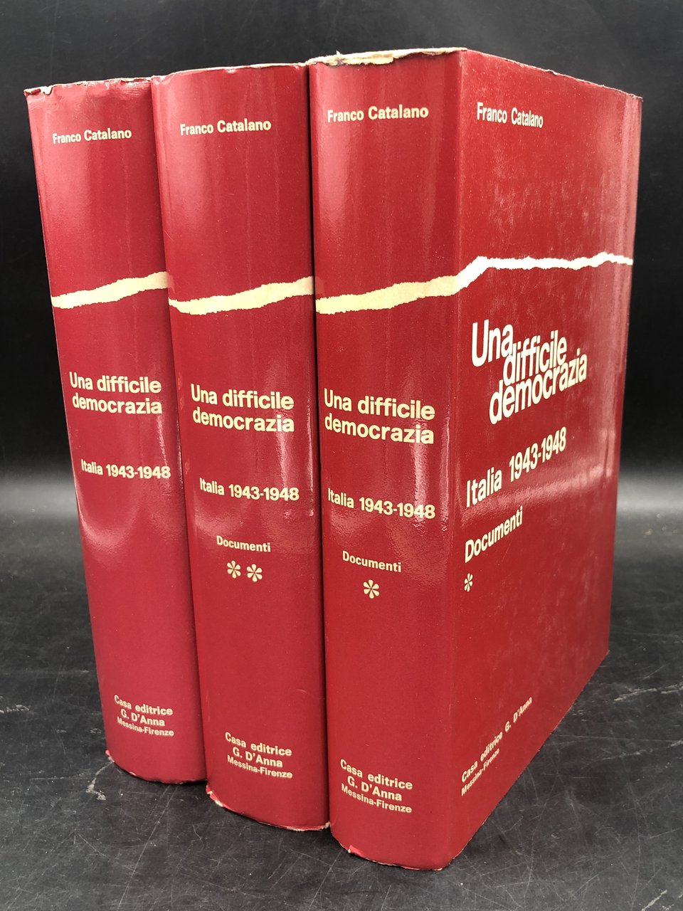 Una DIFFICILE DEMOCRAZIA. Italia 1943 - 1948. Prima edizione. Opera …