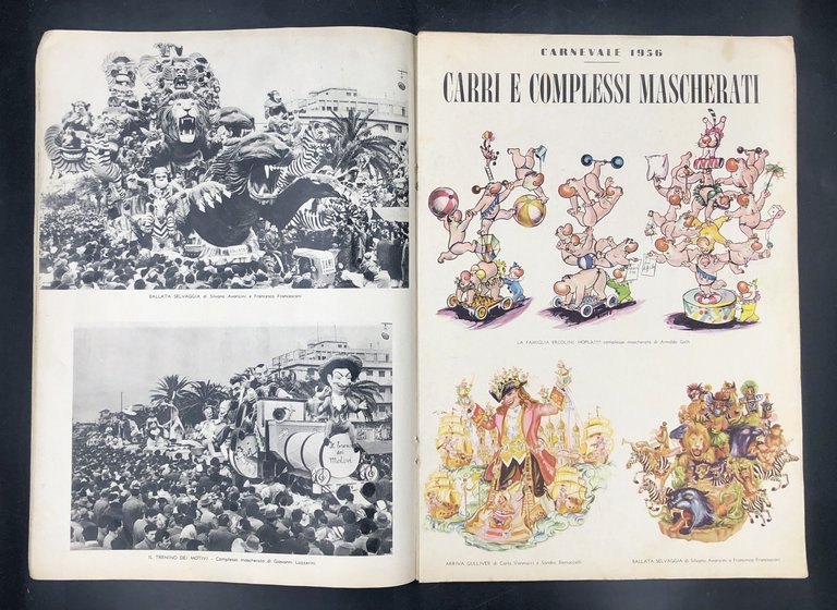 VIAREGGIO in MASCHERA. Rivista ufficiale del CARNEVALE 1956. Seconda edizione.