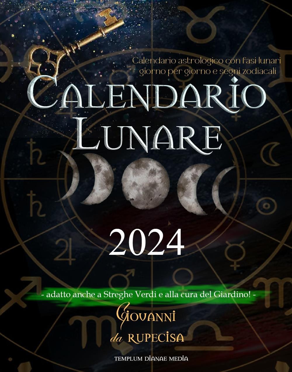 Calendario lunare 2024. calendario astrologico con fasi lunari giorno per …