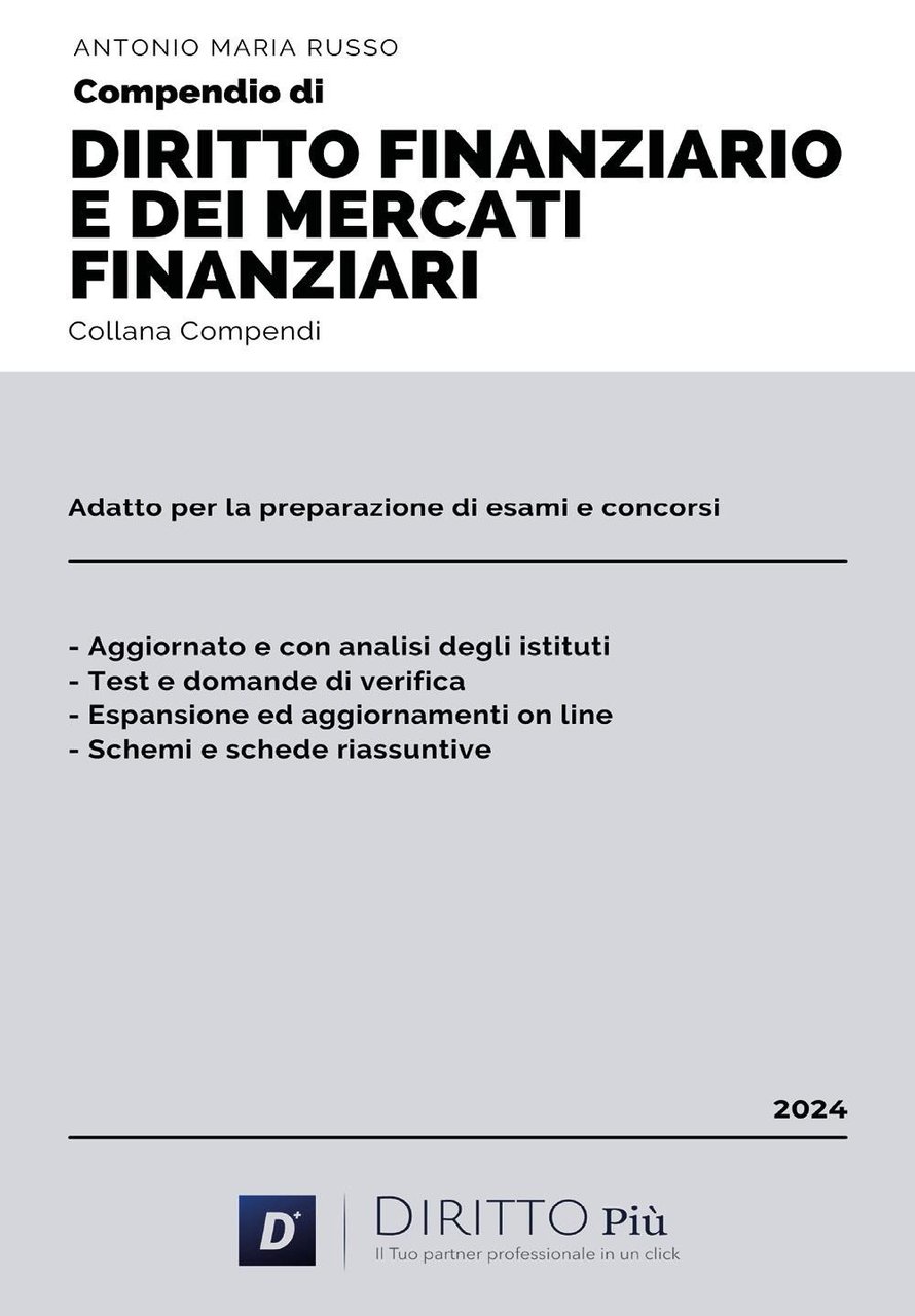 Compendio di diritto finanziario e dei mercati finanziari | Immagine principale