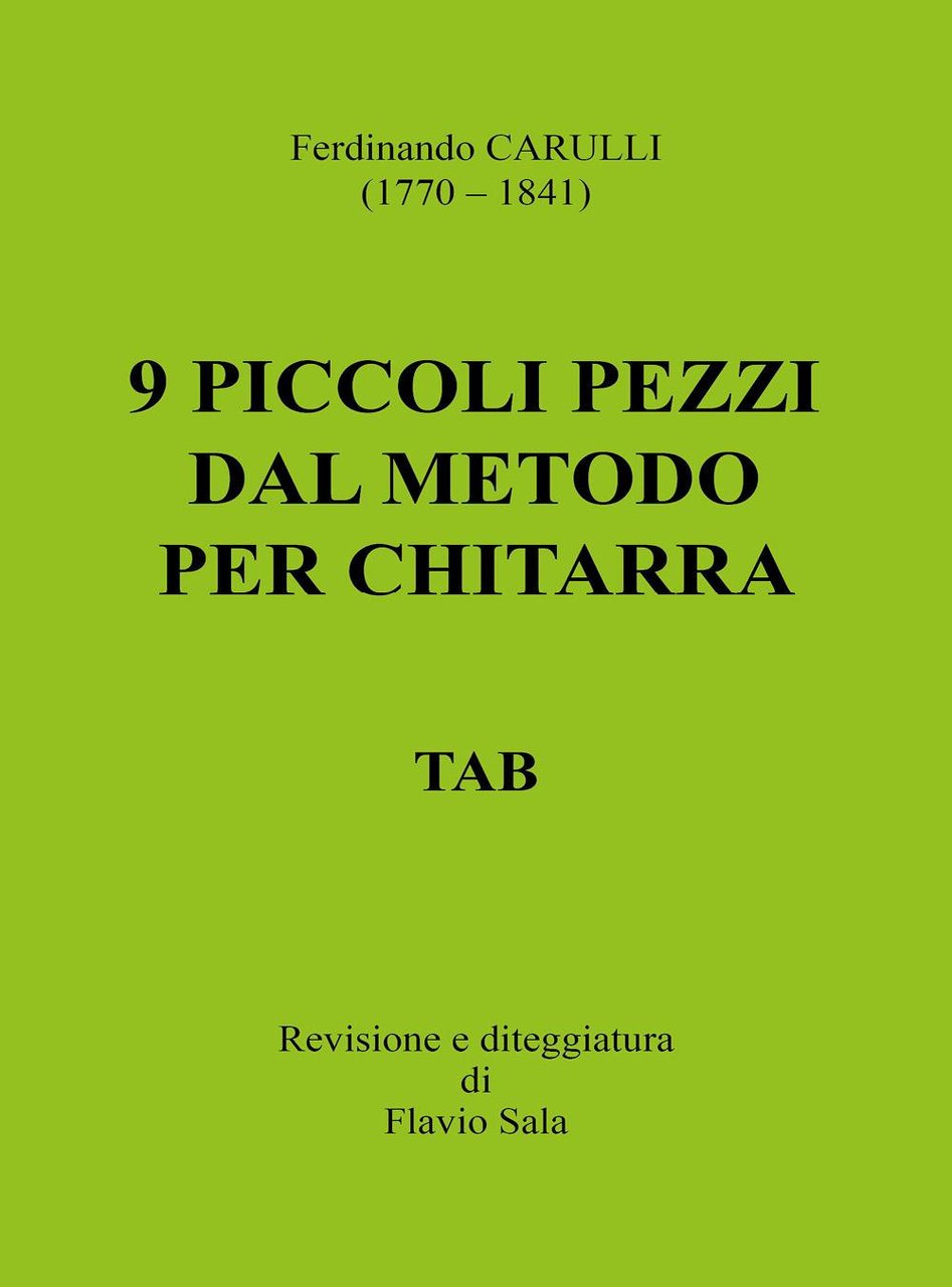 Ferdinando Carulli (1770-1841). 9 piccoli pezzi dal metodo per chitarra. …