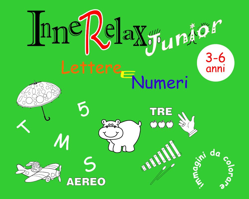 Lettere e numeri. InneRelax Junior. 20 immagini da colorare