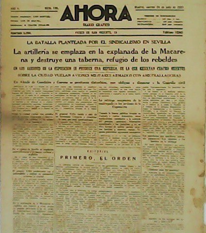 AHORA. Diario Gráfico. Año II. Nº 189.