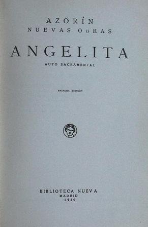 ANGELITA, Auto Sacramental.