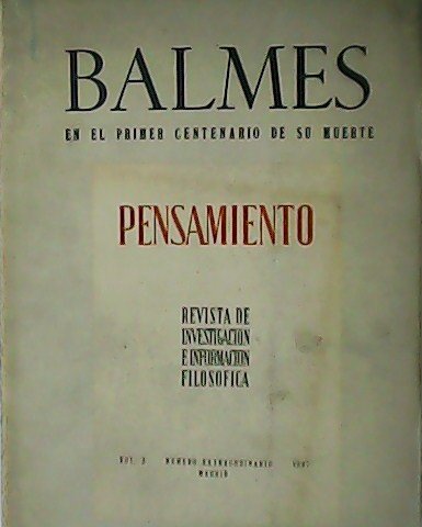Balmes en el primer centenario de su muerte (1848-1948). Pensamiento. … | Immagine principale