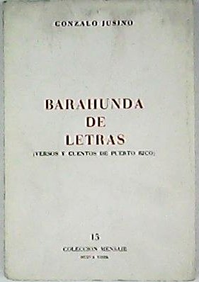 Barahunda de letras. Versos y cuentos de Puerto Rico.