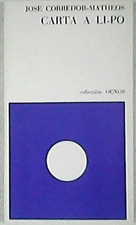 Carta a Li Po. Poesía.