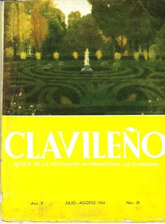 CLAVILEÑO. Revista de la Asociación Internacional de Hispanismo.- Año V, …