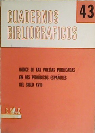 Cuadernos Bibliográficos nº 43. Índice de las poesías publicadas en …