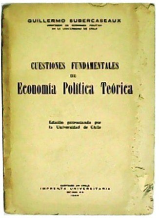Cuestiones fundamentales de Economía Política Teórica.