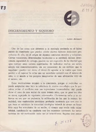 Discernimiento y Siquismo.