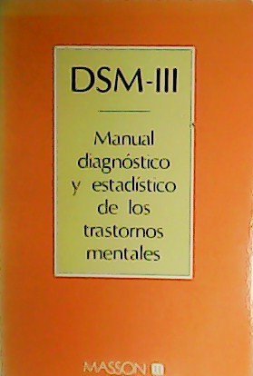 DSM-III. Manual diagnóstico y estadístico de los trastornos mentales. | Immagine principale
