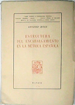 Estructura del encabalgamiento en la métrica española (Contribución a su …