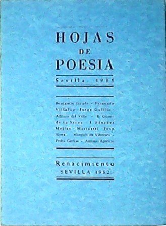 HOJAS DE POESÍA (Sevilla, 1935). Edición facsímil. 2 números (nº1, …