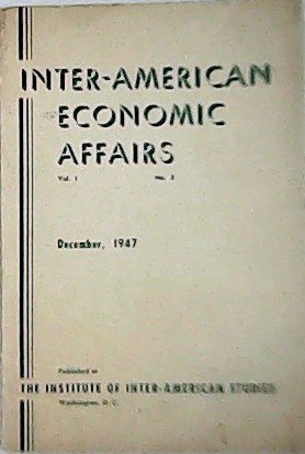 Inter-American economic affairs vol. 1 n º 3.
