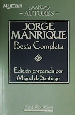 Jorge Manrique. Poesía Completa.