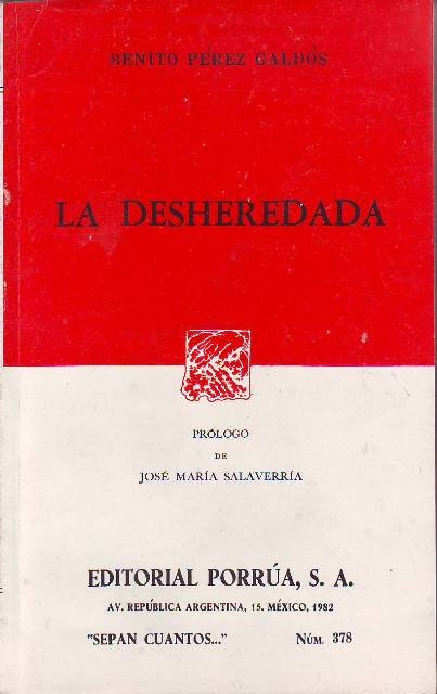 La desheredada. Prólogo de J. Mª Salaverría.