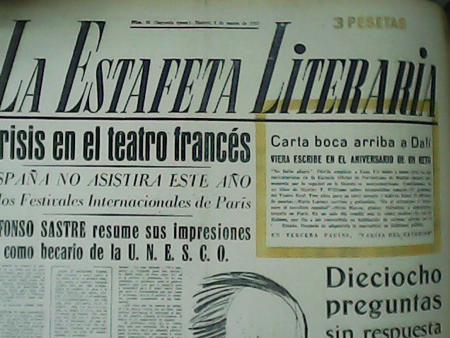 La Estafeta Literaria. Nº 85. Segunda época. Colaboran: Rafael Gil, …