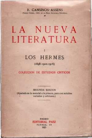 La nueva literatura I: Los Hermes (1898-1900). Colección de estudios …