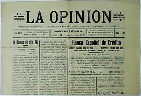 LA OPINIÓN. Año XXII. Nº1108. | Immagine principale