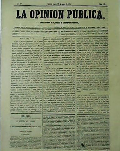 LA OPINIÓN PÚBLICA. Periódico político e independiente. Año I. Nº23.