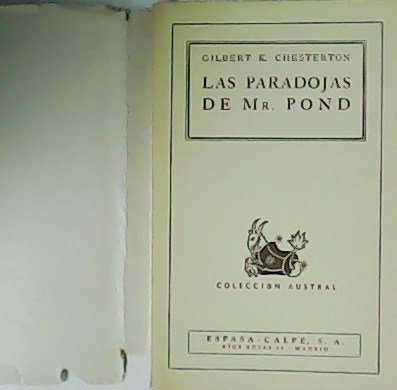 Las paradojas de Mr. Pond.