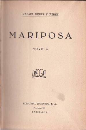 Mariposa. Novela. | Immagine principale