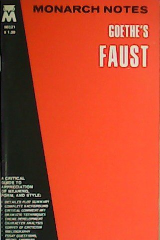 Monarch Notes Goethe´s Faust.