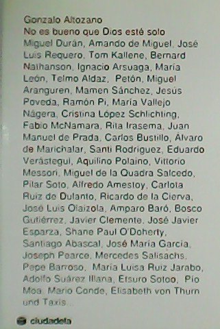 No es bueno que Dios esté solo.