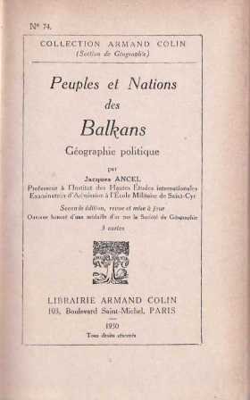 Peuples et Nations des Balkans. Géographie politique.